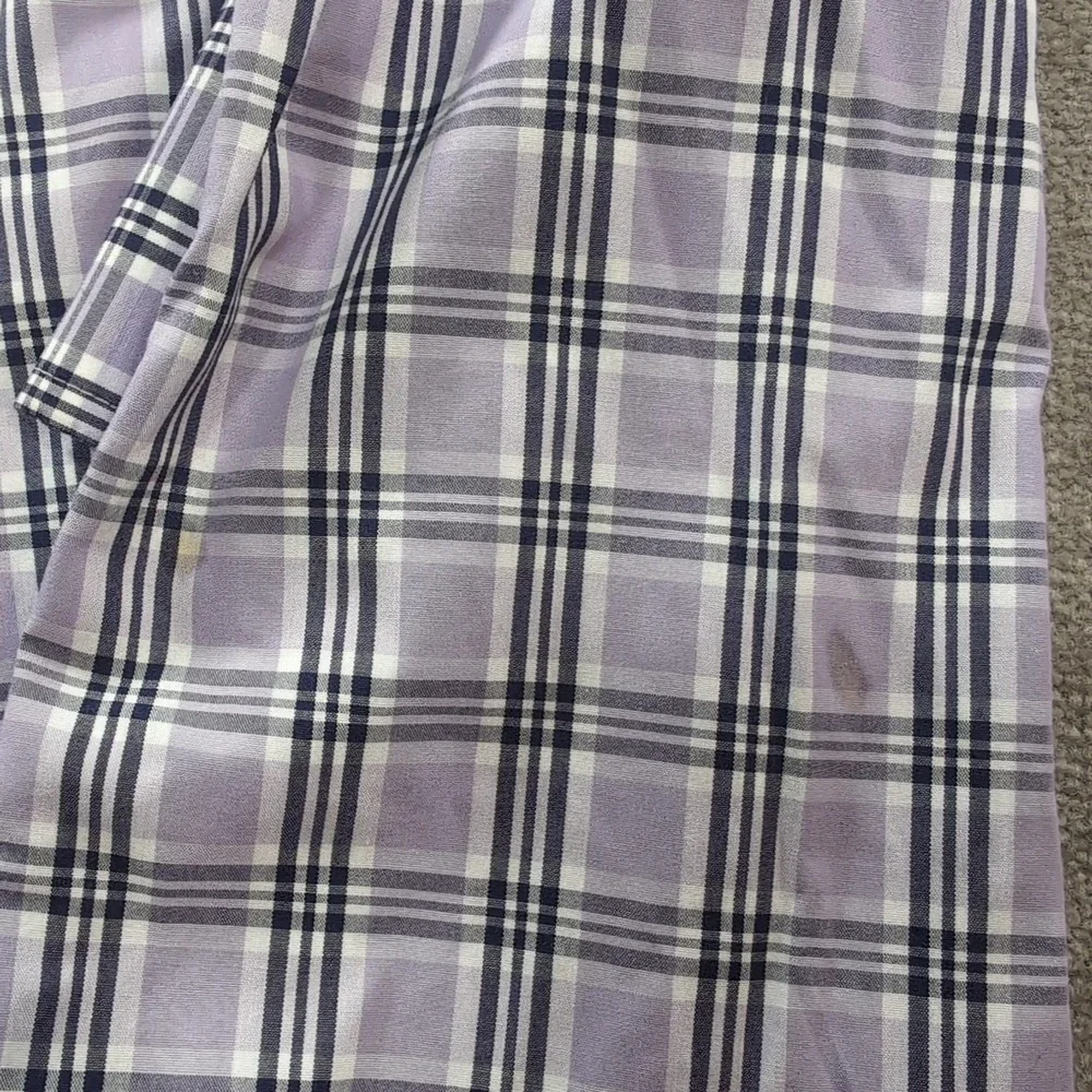 Banana Republic‎ Mens Shirt Purple Plaid Slim Fit Non Iron Casual Button Down M